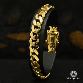 Pulsera maciza cubana de 11 mm - 7'' / Oro amarillo