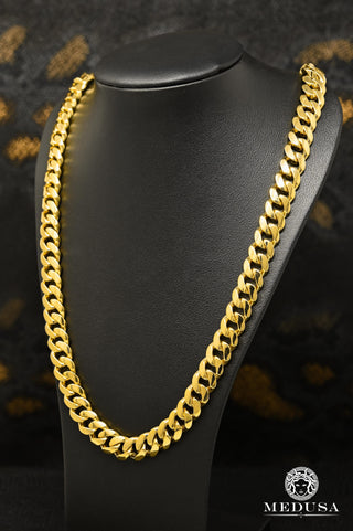 11mm Cuban Link Solid  - 18'' / Yellow Gold