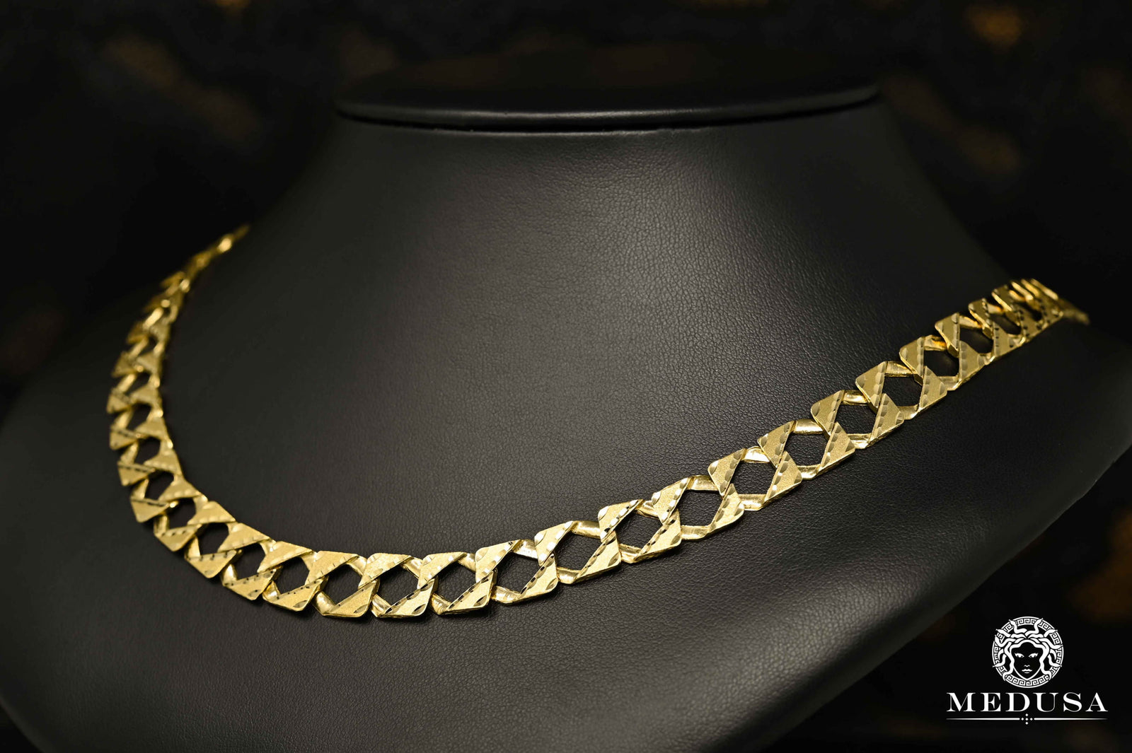 10K Gold Chain | Curb Chain 11mm Meshy MA2