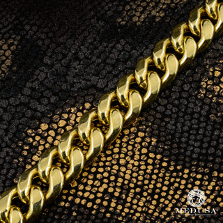 Pulsera de eslabones cubanos de 12 mm - 7'' / Oro amarillo