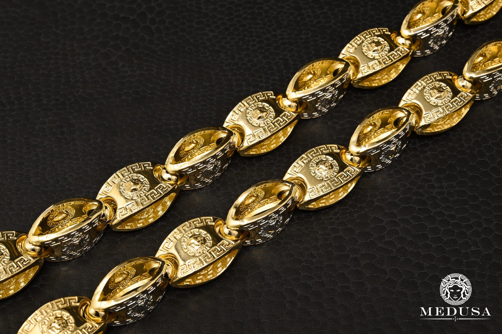 Chaîne en Or 14K | Chaîne 14mm Fancy Bullet Chain