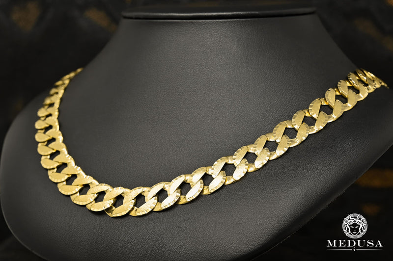 10K Gold Chain | Curb Chain 15mm Meshy Round