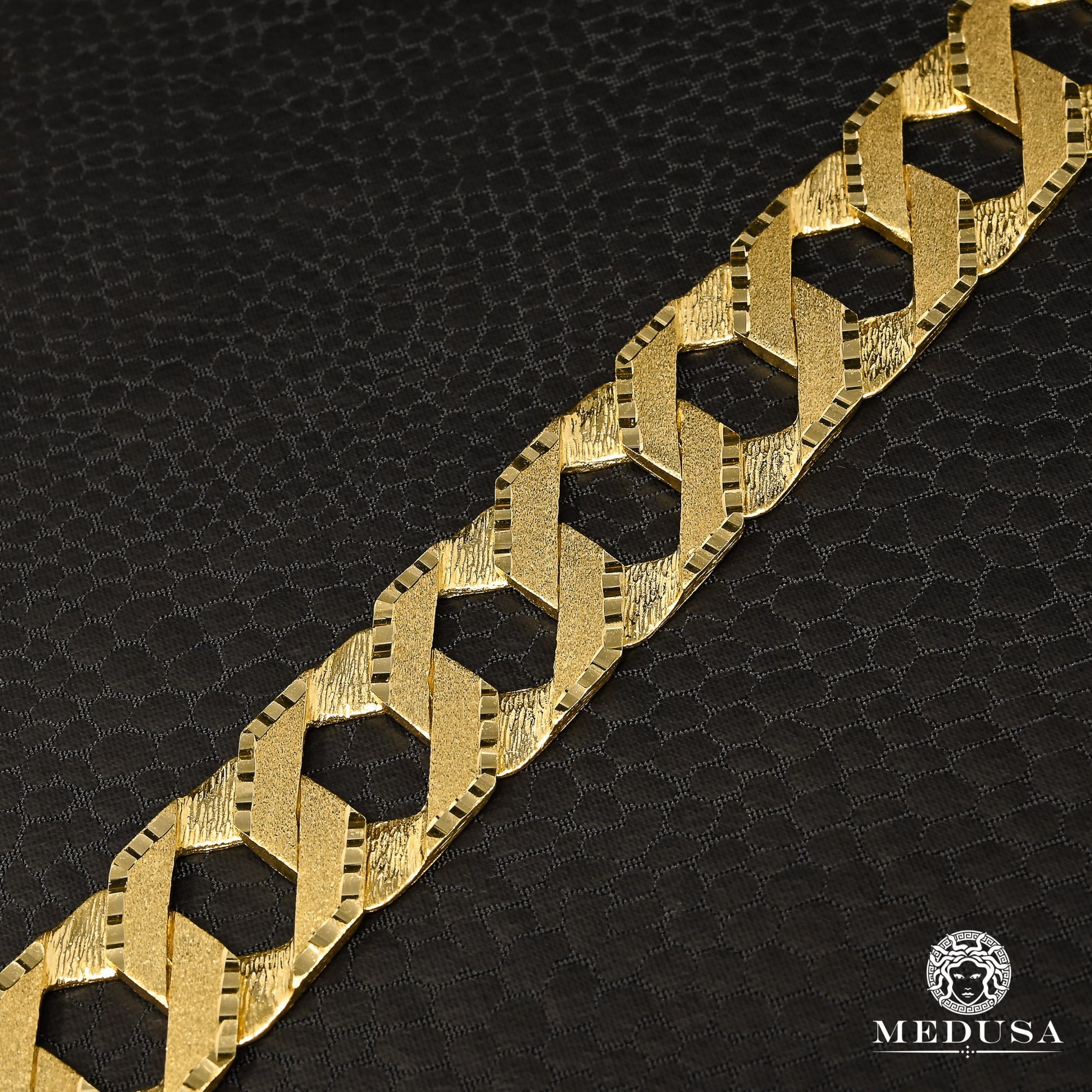 Bracelet en Or 10K | Bracelet Homme 16mm Bracelet Meshy M-CBE