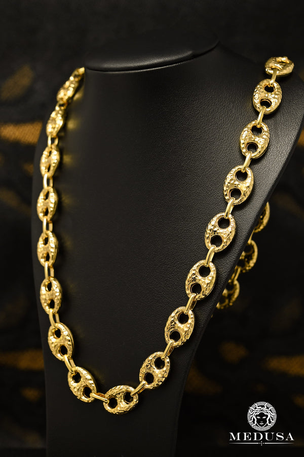 10K Gold Chain | 16mm Gucci Nugget Chain | Medusa Jewelry