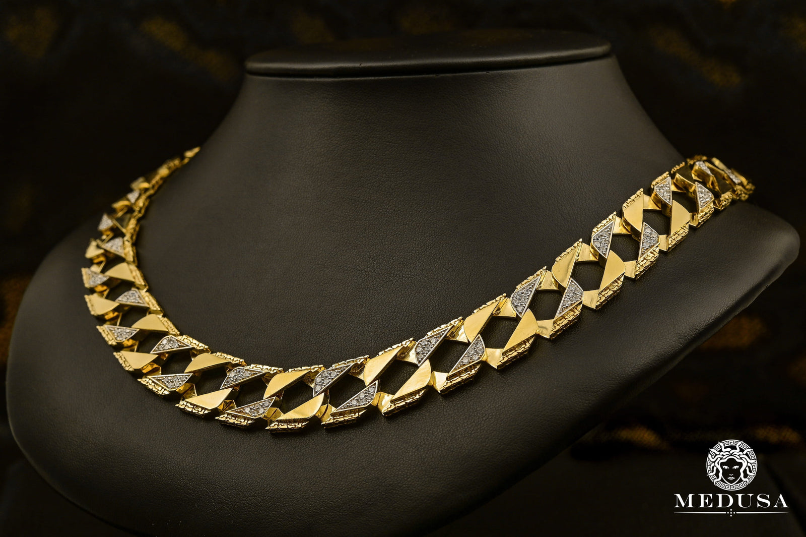 10K Gold Chain | Curb Chain 17mm Meshy M-JUMBO