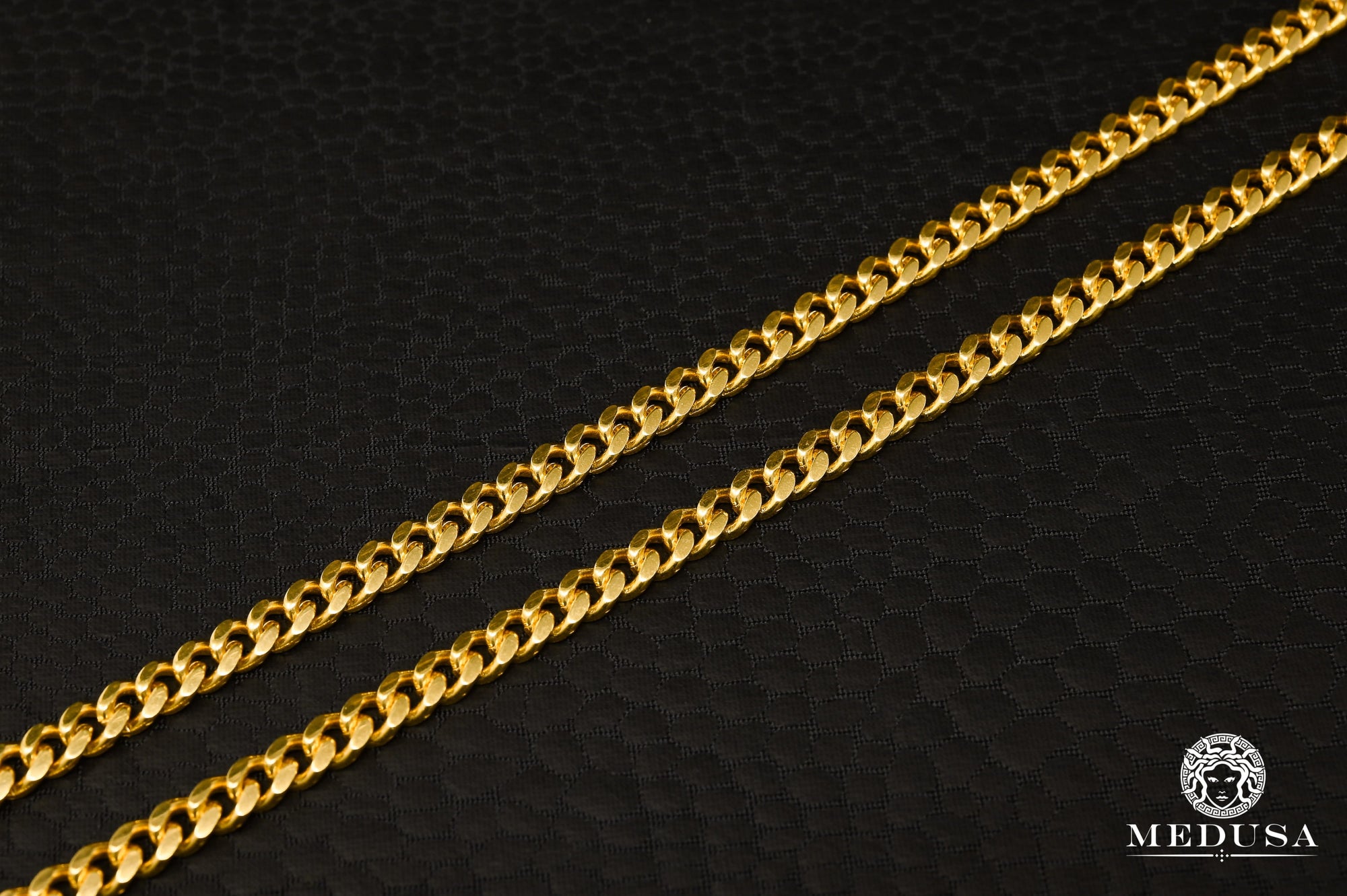 Chaîne en Or 10K | Chaîne 3.5mm Cuban Link Solid