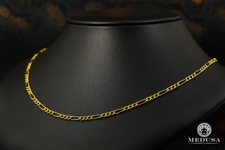 3.5mm Figaro Hollow  - 18'' / Yellow Gold