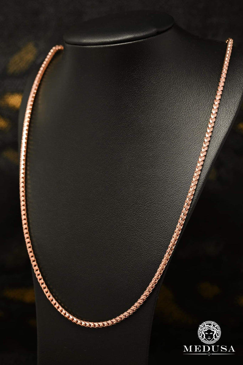 10K Gold Chain | Chain 3.5mm Franco Solid Rose Gold