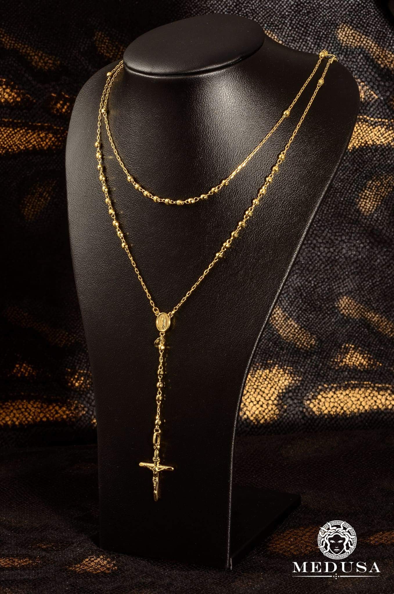 10K Gold Chain | Chain 3mm Yellow Gold Rosary