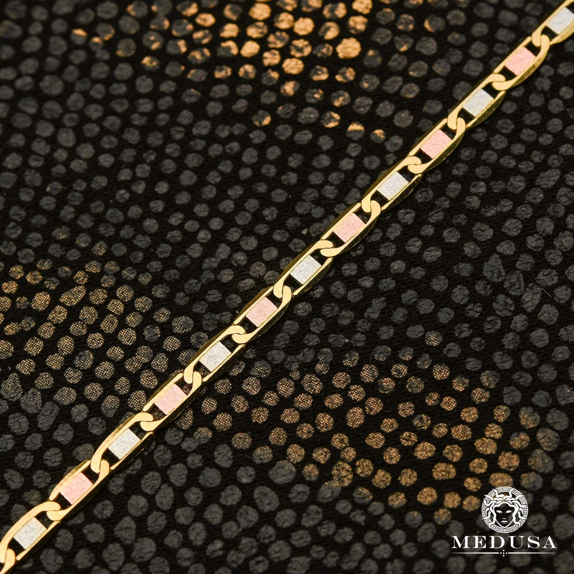 Collier en Or 10K | Collier Femme 3mm Colored 3 Tons 18’’ / Or 3 Tons