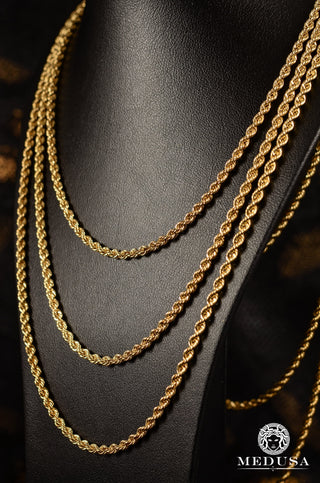 3mm Rope  - 16'' / Yellow Gold