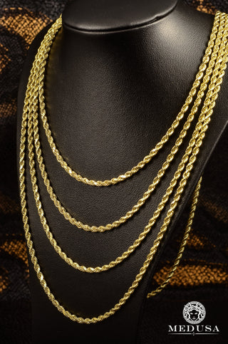 3mm Rope Diamond Cut  - 18'' / Yellow Gold