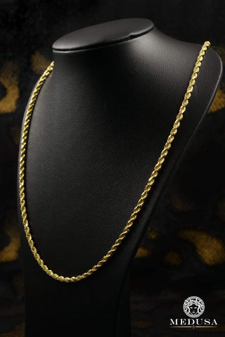 3mm Torsade Diamond Cut Half - 20'' / Or Jaune
