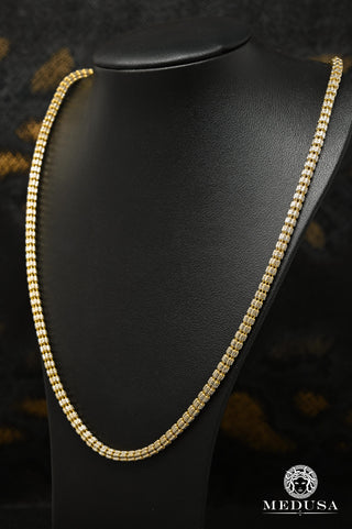 Cadena de hielo de 4,5 mm 2 tonos - 18'' / Dorado 2 Tonos