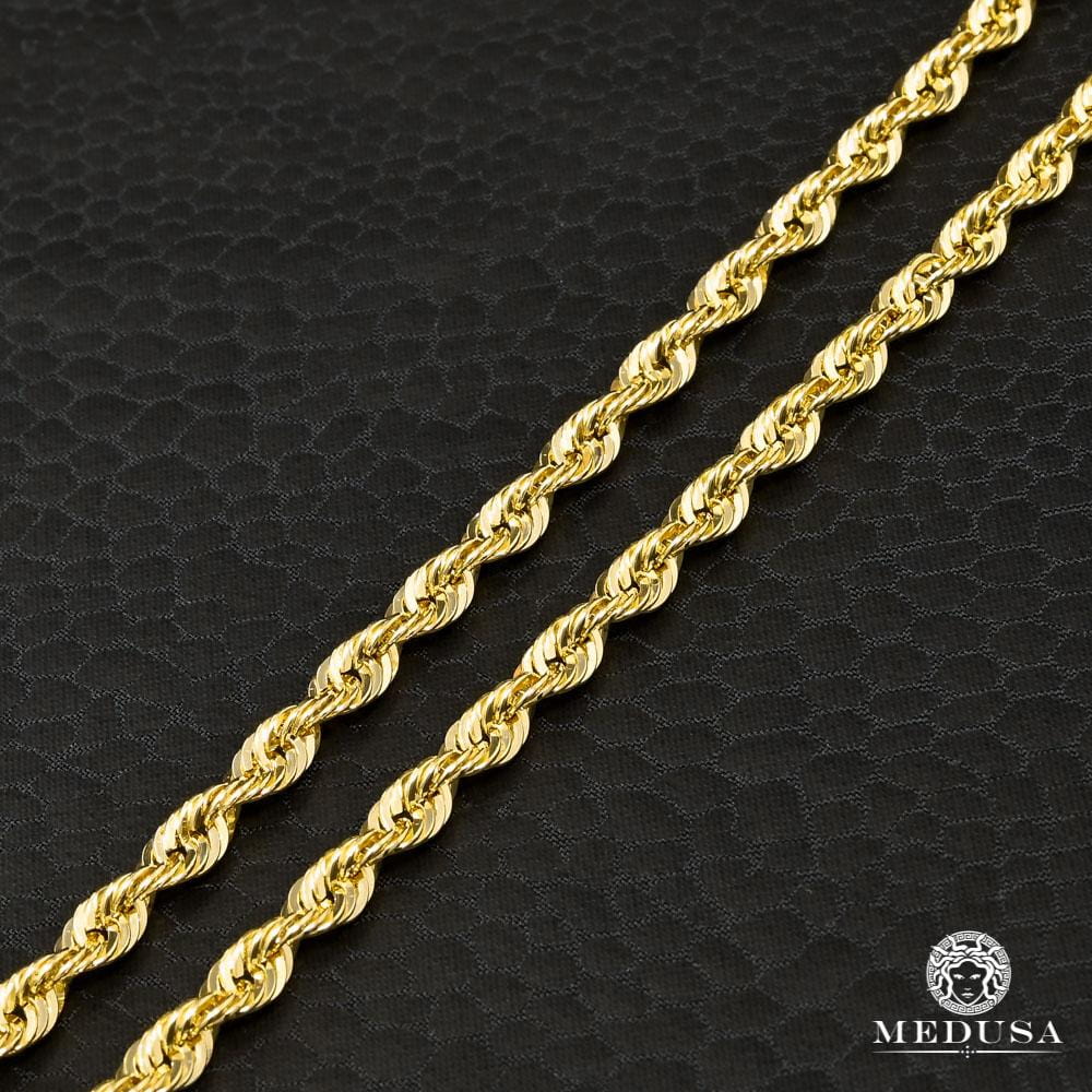 10K Gold Chain | 4.5mm chain Rope laser-cut