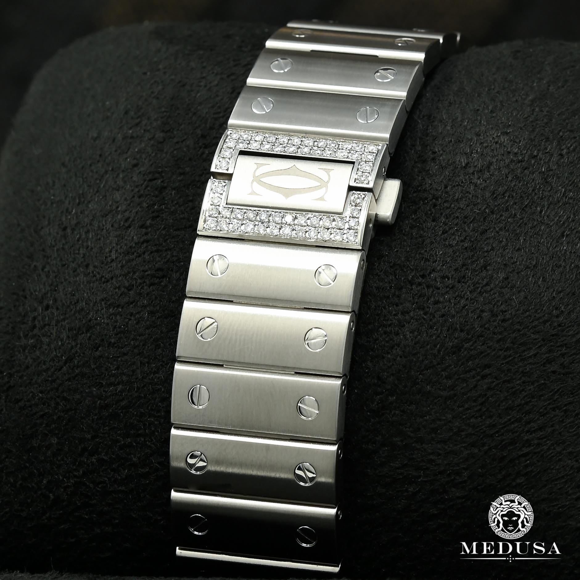 Montre Cartier | Montre Homme 40mm Cartier Santos 100 XL - Iced Stainless