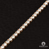 10K Gold Diamond Bracelet | Men&#39;s Bracelet 4mm Rose Gold Tennis Bracelet 7.5&#39;&#39; / Rose Gold