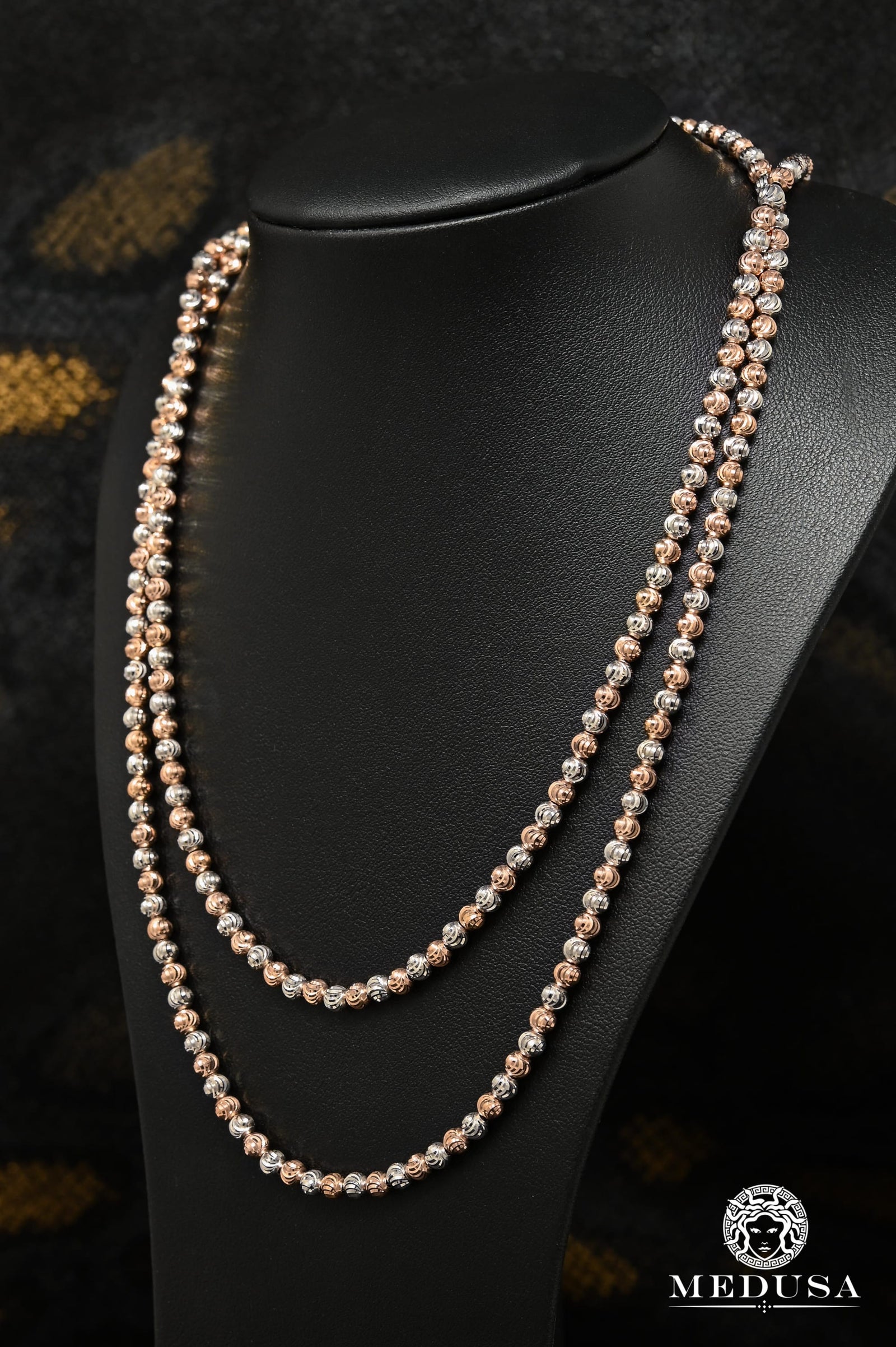 4mm Moon Gold or Rose 2 Tones 