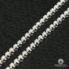 Chaîne à Diamants en Or 14K | Chaîne Tennis 4mm Tennis Chain Circle - Prong Or Blanc