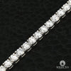 Bracelet à Diamants en Or 14K | Bracelet Homme 4mm Tennis Or Blanc - 15PT Diamant Or Blanc