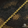 10K Gold Chain | 4mm chain Rope Diamond Cut Half