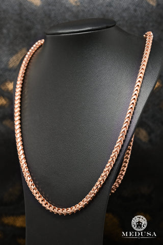 5mm Franco Solid Or Rose 750 - 20'' / Or Rose