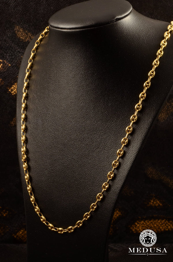 10K Gold Chain 5mm Gucci Puff Link Chain Medusa Jewelry