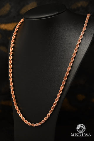 5mm Torsade Solid Or Rose - 18'' / Or Rose