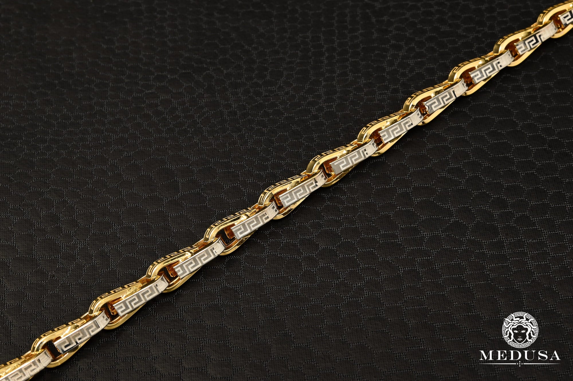 Bracelet en Or 10K | Bracelet Homme 6mm Bracelet Bullet Versace