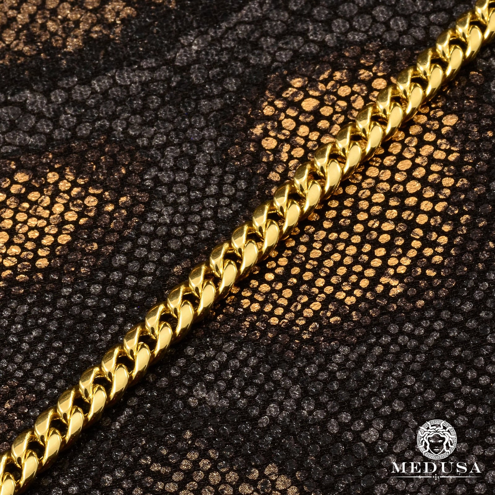 Bracelet en Or 10K | Bracelet Homme 6mm Bracelet Cuban Link