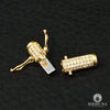 14K Gold Diamond Clasp | Jewelry &amp; Accessories 6mm Round Box-Lock Clasp 585 Yellow Gold