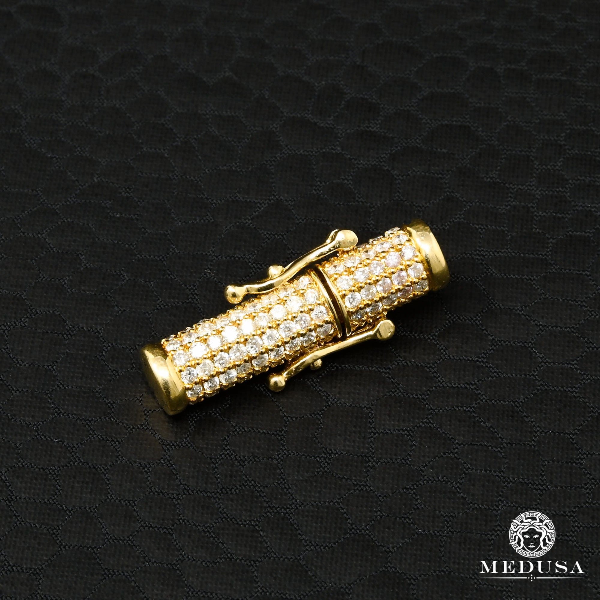 14K Gold Diamond Clasp | Jewelry &amp; Accessories 6mm Round Box-Lock Clasp 585 Yellow Gold
