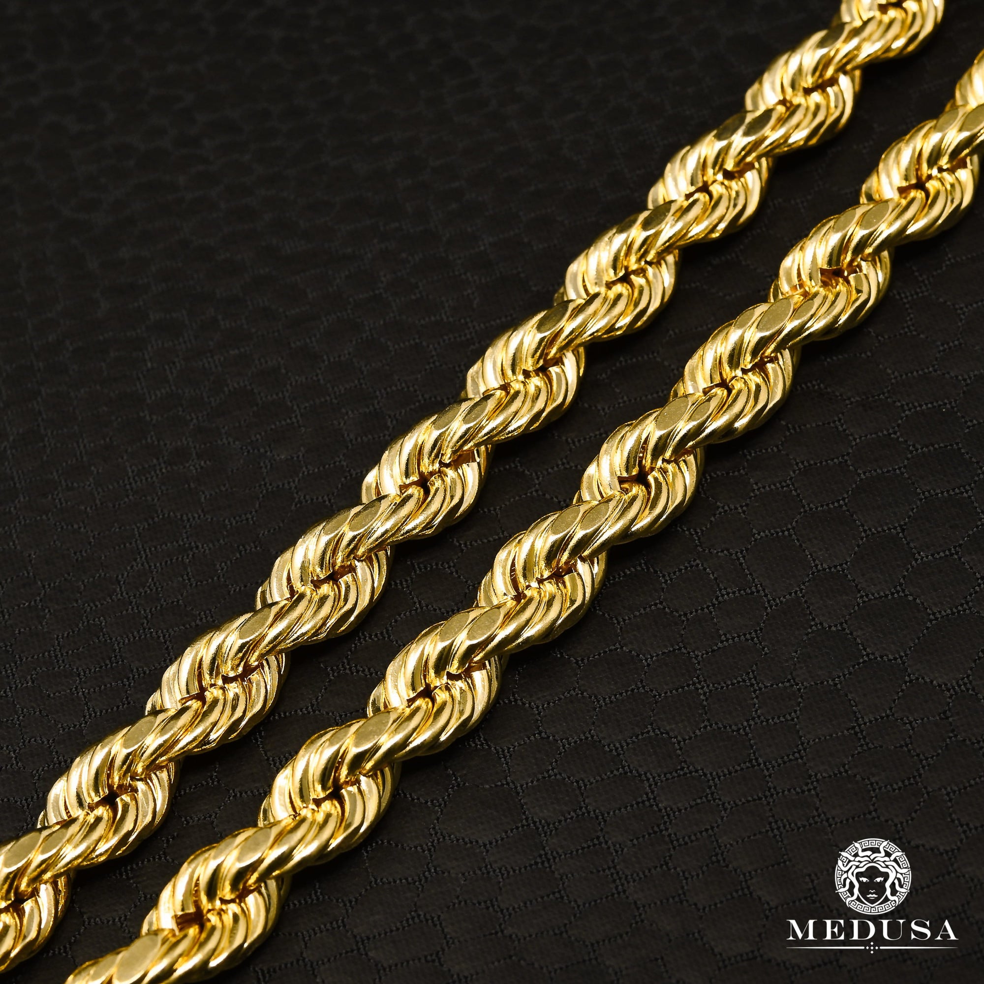 10K Gold Chain | 6mm chain Rope Diamond Cut