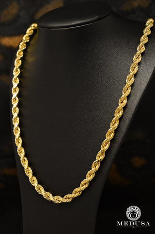 6mm Torsade Diamond Cut - 20'' / Or Jaune