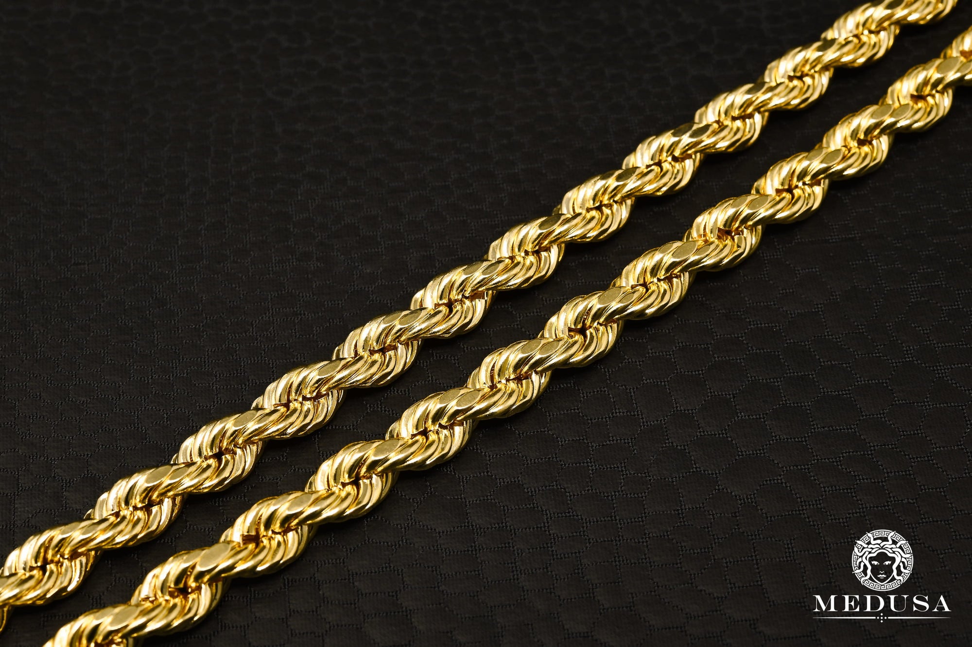 10K Gold Chain | 6mm chain Rope Diamond Cut