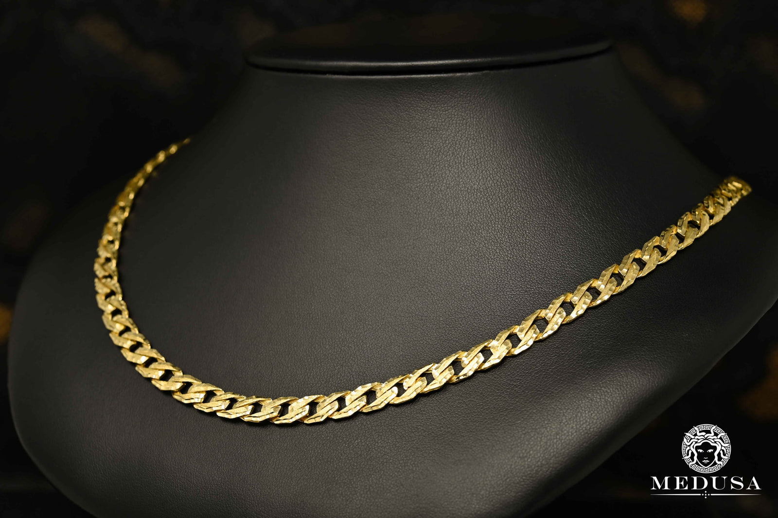 10K Gold Chain | Curb Chain 7.5mm Meshy MA1
