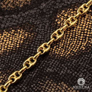 Pulsera Gucci de eslabones abullonados de 7 mm - 7'' / Oro amarillo