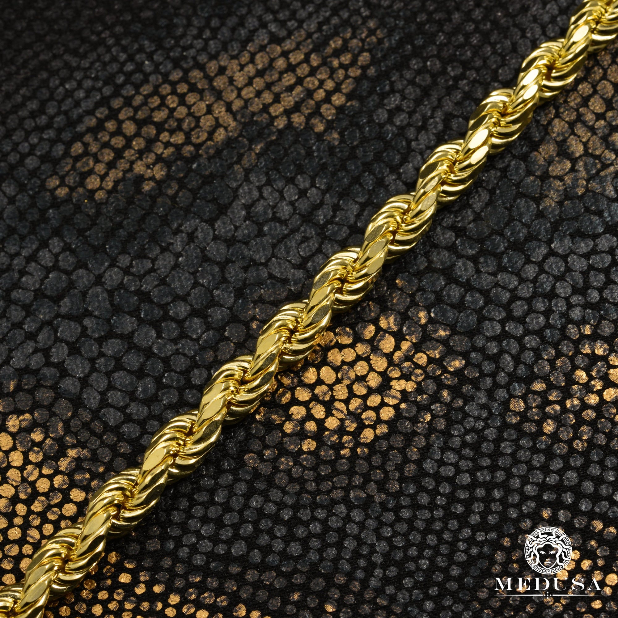 10K Gold Chain | 7mm chain Rope Diamond Cut