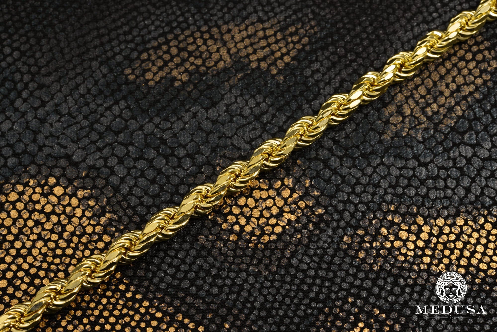 10K Gold Chain | 7mm chain Rope Diamond Cut