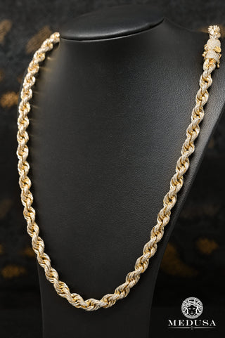 7mm Torsade Solid Diamant - 22'' / Or Jaune
