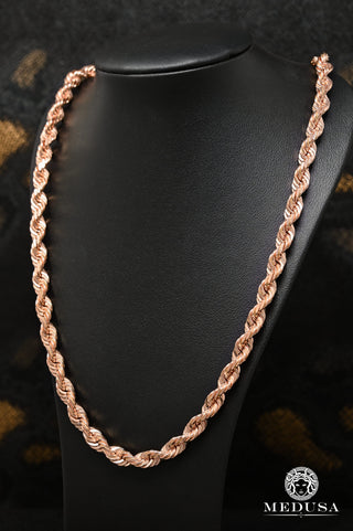 7mm Torsade Solid Or Rose - 22'' / Or Rose