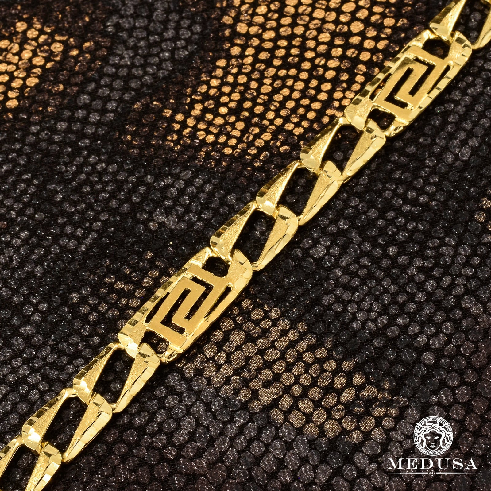 10K Gold Bracelet | Men's Bracelet 8.5mm Bracelet Gianni M451
