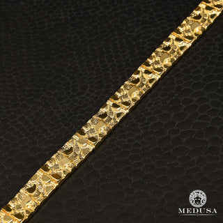 Pulsera Nugget de 8 mm - 8.5'' / Oro amarillo