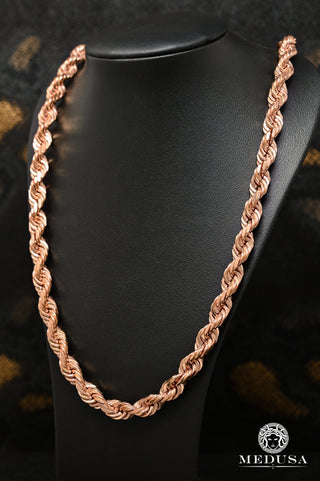 9mm Torsade Solid Or Rose - 24'' / Or Rose