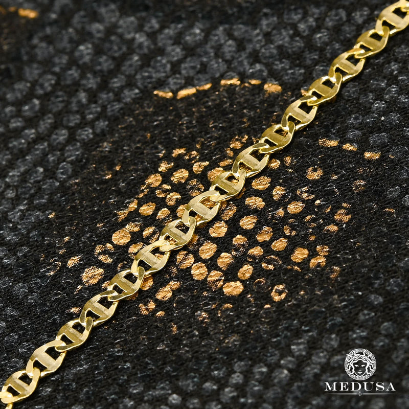 10K Gold Bracelet | Ankle Bracelet F1 - Mariner Yellow Gold