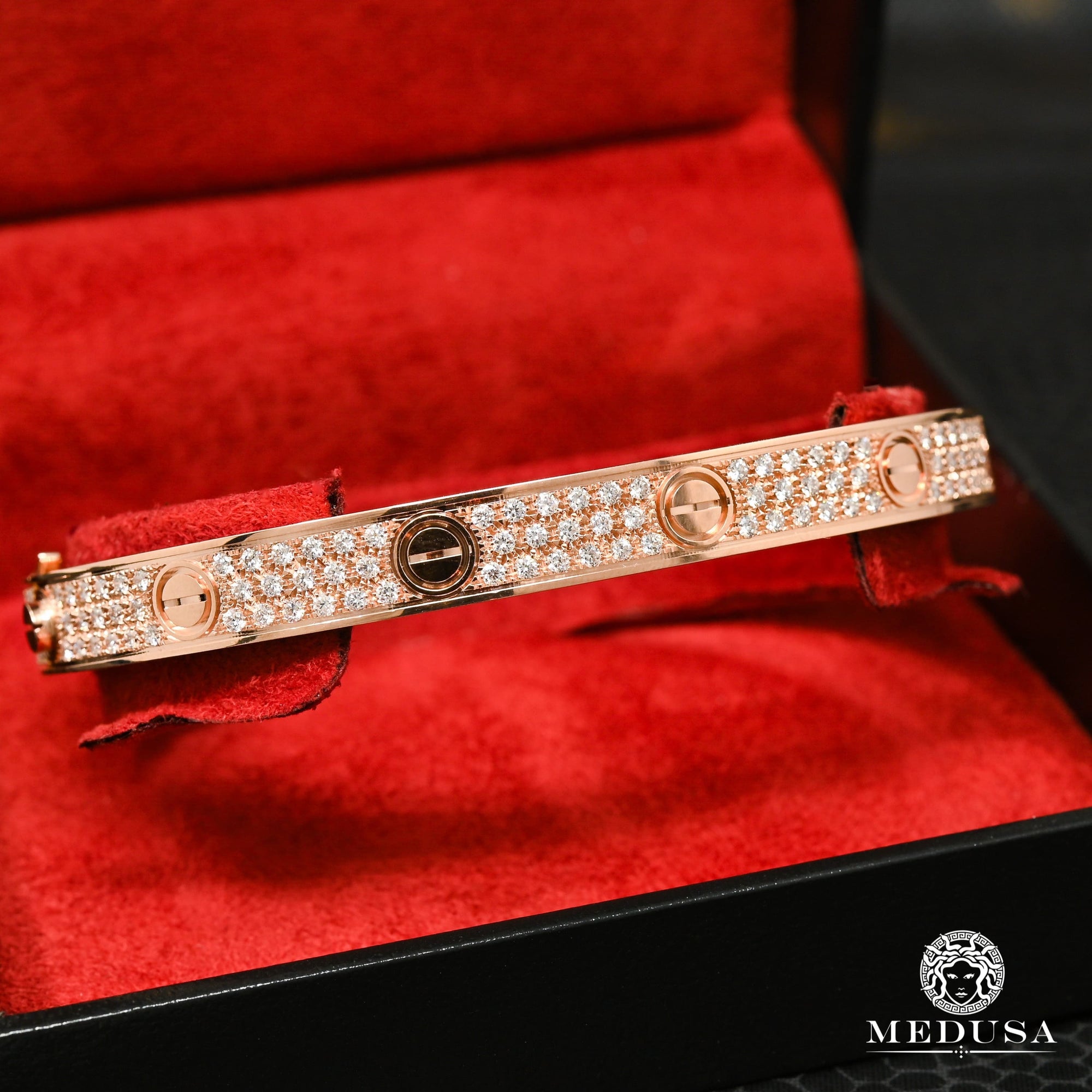 Cartier Love Bracelet 4P Diamond #16 K18PG 750 AU750 29.1g Bangle Pink