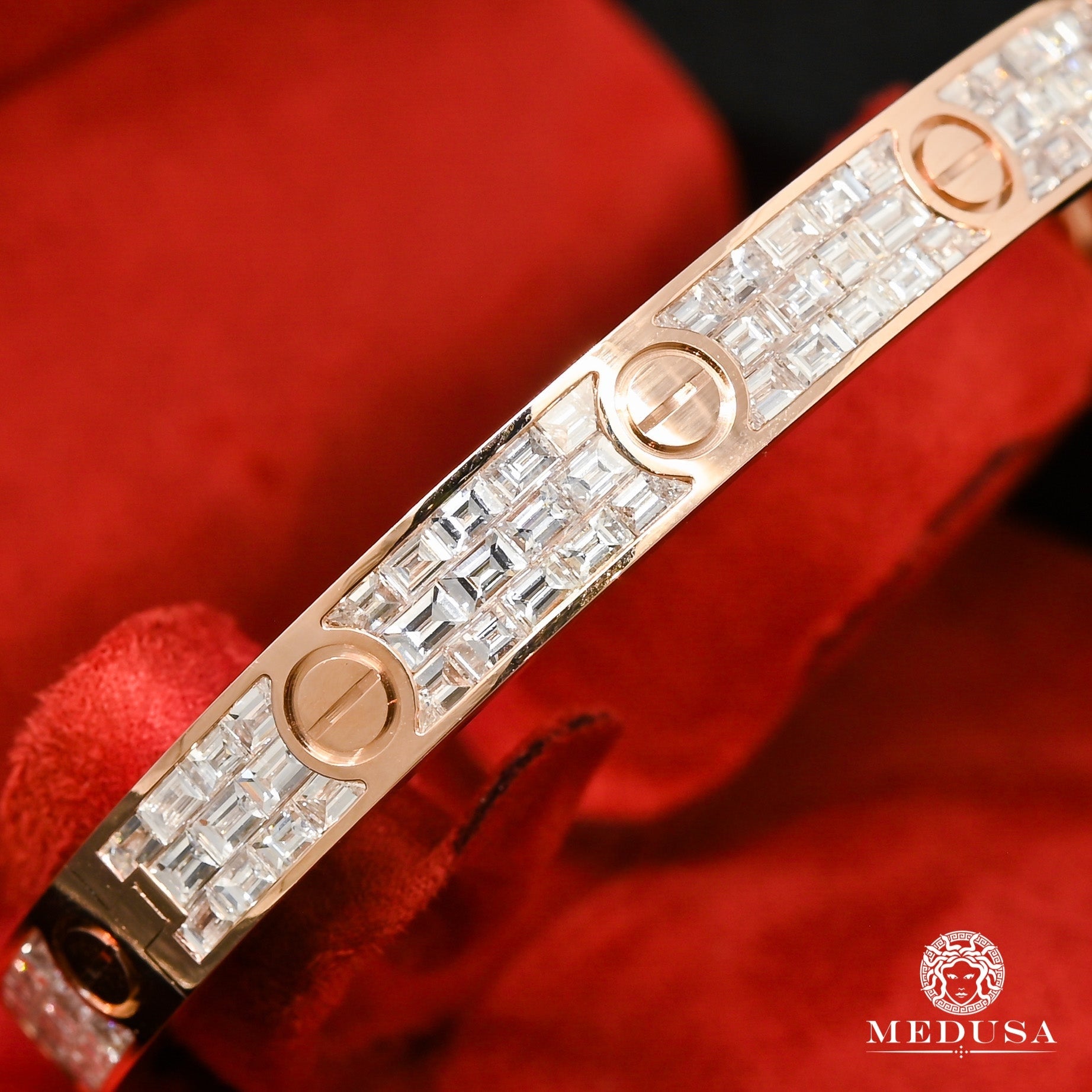 CRB6069917 - LOVE bracelet, 4 diamonds - Rose gold, diamonds - Cartier