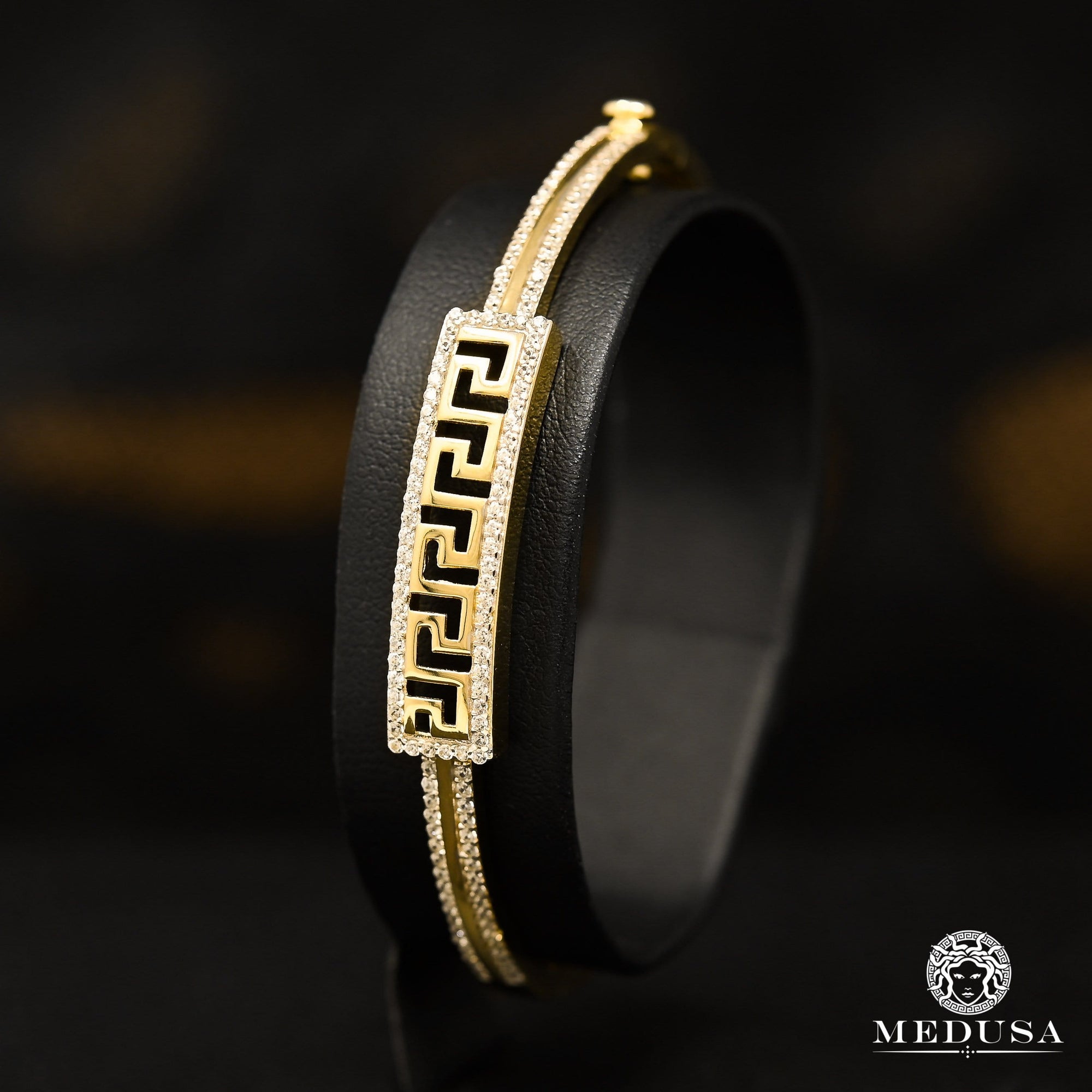 Bracelet Rigide en Or 10K | Bracelet Femme Bangle F4 Or Jaune