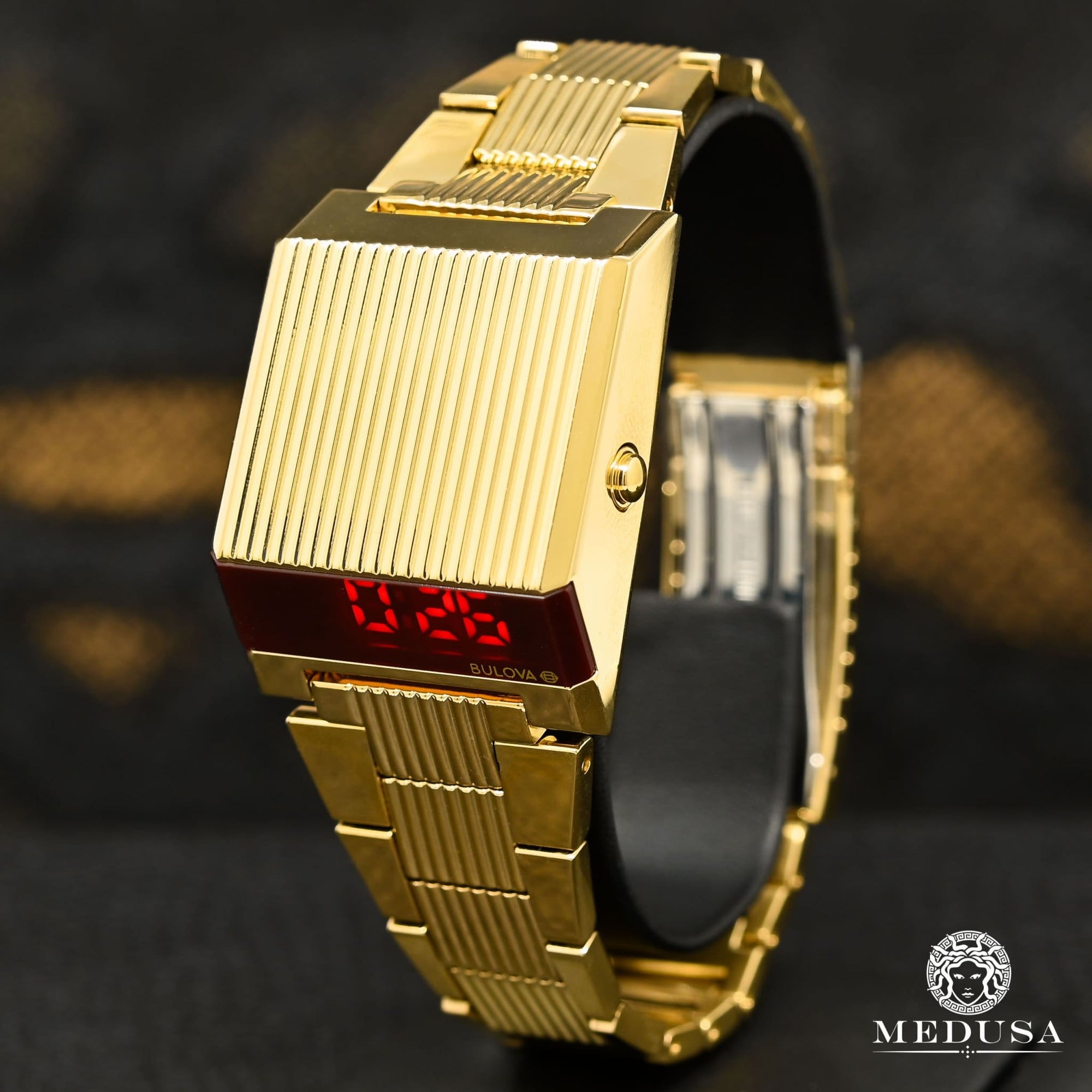Bulova Watch | Bulova Computron Men's Watch - 97C110 Yellow Gold