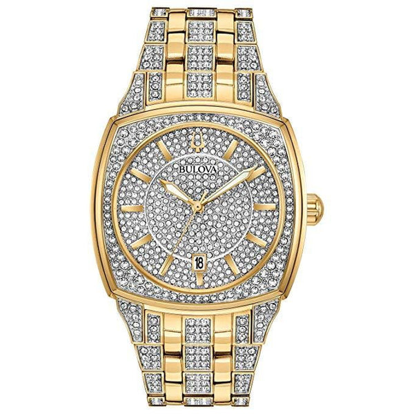 Gold Swarovski Crystal Bulova watch s-l400.jpg main image 4